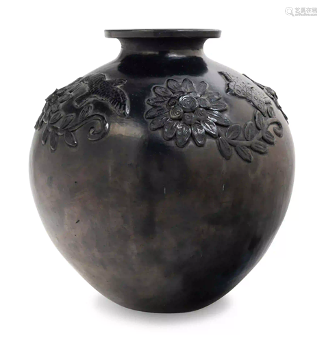 A Donna Rosa Blackware Vase