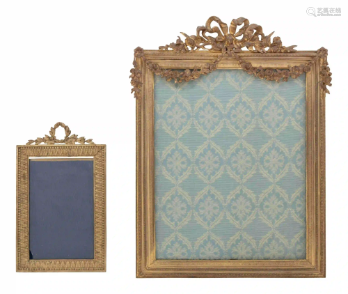 Two French Gilt Bronze Frames