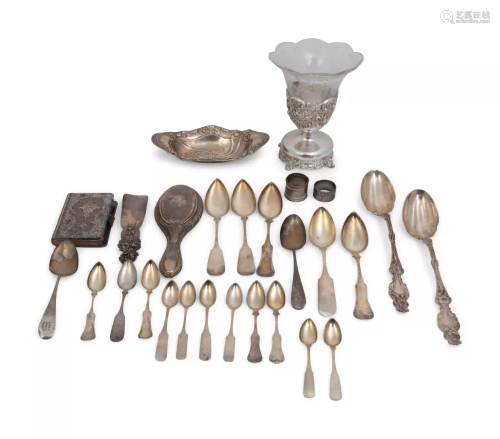 A Collection of American Silver Flatware and Hollowware