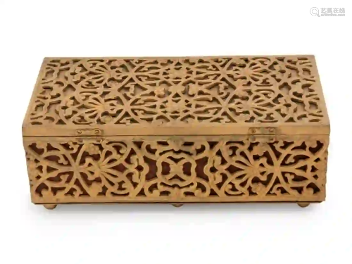 A French Gilt Bronze Table Casket