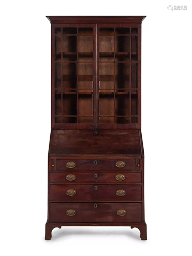 A George III Style Mahogany Secretary Bookcase