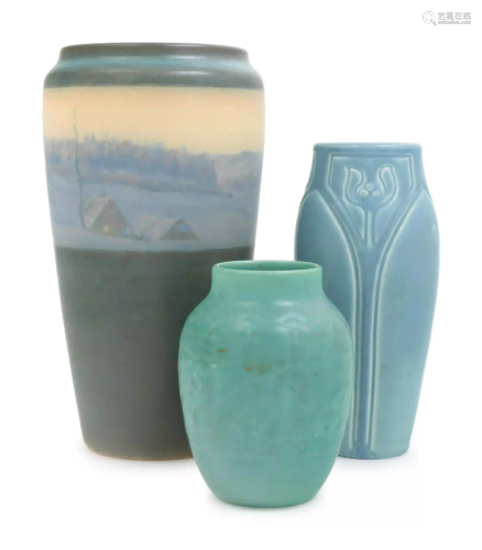 A Group of Three Rookwood Pottery Articles
