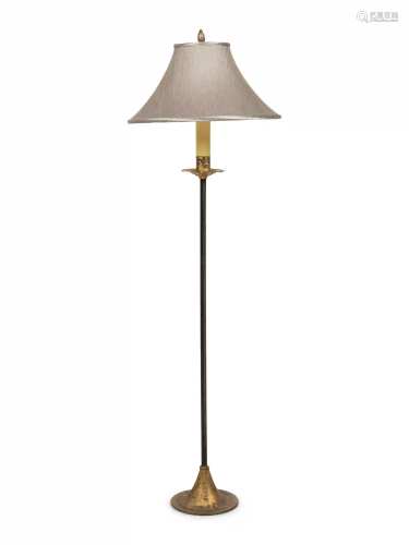 A Gilt Tole Floor Lamp