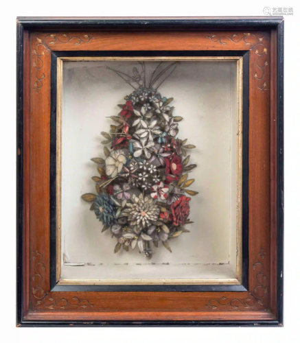 An American Wool and Wire Shadowbox