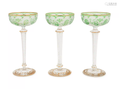 A Group of Three Art Nouveau Parcel-Gilt and