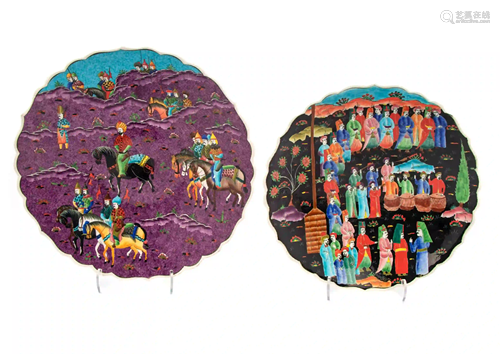 Two Turkish Ceramic Platters