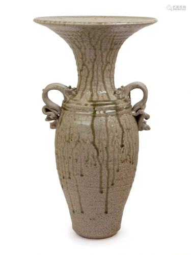 An American Saltware Vase
