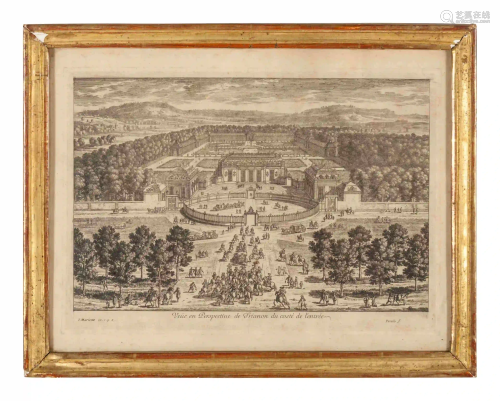 A Group of Four Framed Engravings Depicting French
