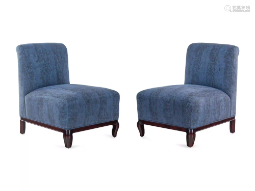 A Pair of Ruthie Alan Designed Slipper Chairs