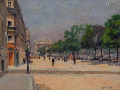 Jules Ernest Renoux (French, 1863-1932) Champs Elysees