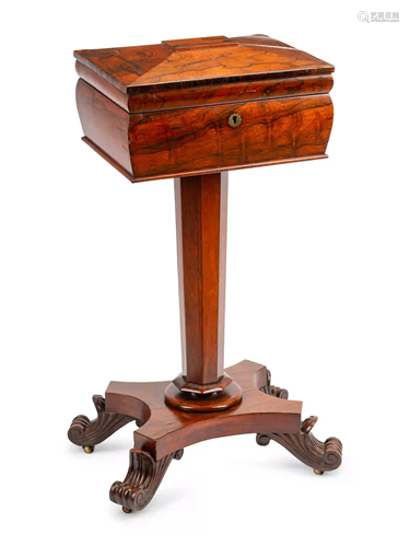 A Regency Rosewood Tea Poy