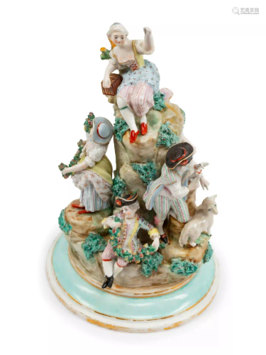 A Continental Porcelain Figural Group