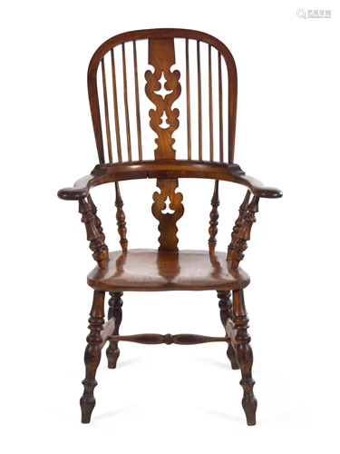 An English Carved Windsor Armchair