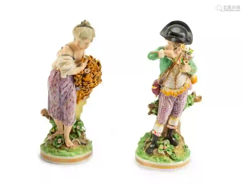 A Pair of Continental Porcelain Figures