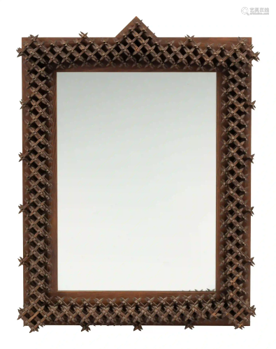 A Tramp Art Mirror