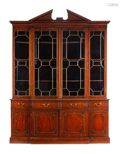 A George III Mahogany Breakfront Bookcase