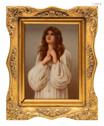 A Continental Porcelain Plaque