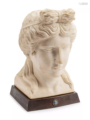 A Composition Marble Head After the Antique