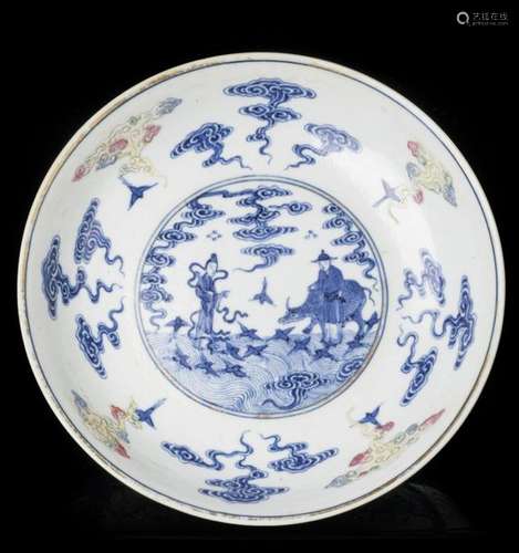 CHINE XIXe siècle Assiette en porcelaine décorée …