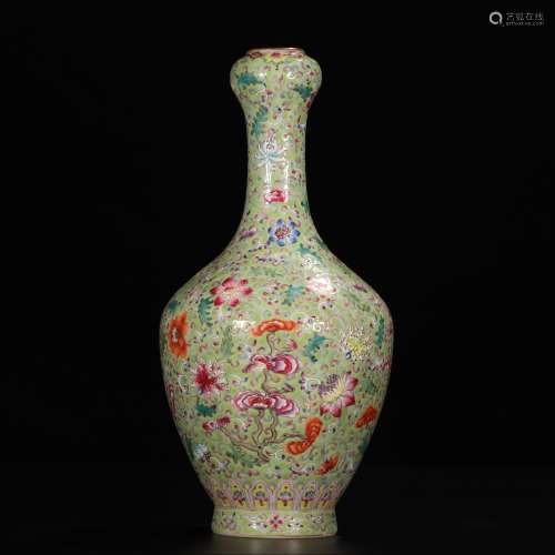 CHINESE FAMILLE ROSE AND GILT VASE,  XIANFENG MARK