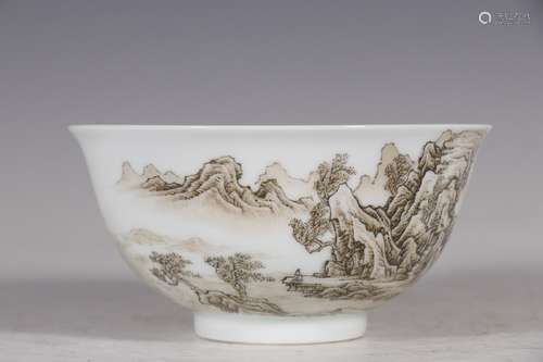 CHINESE ENAMEL GLAZED BOWL, YONGZHENG MARK