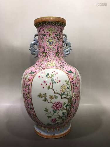 CHINESE FAMILLE ROSE VASE