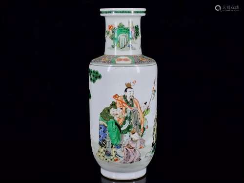 CHINESE WUCAI VASE, KANGXI MARK