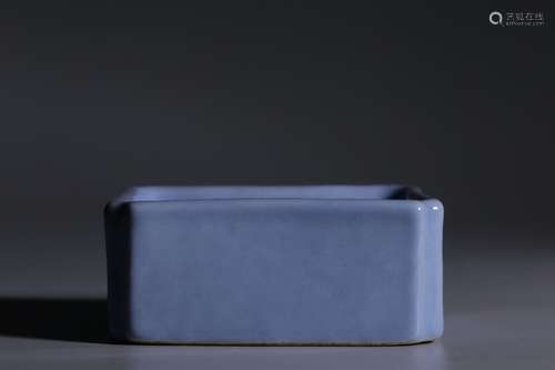 CHINESE  BLUE GLAZED WASHER, QIANLONG MARK