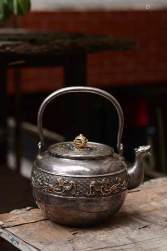 CHINESE SILVER POT