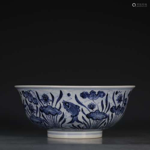 CHINESE BLUE & WHITE  BOWL, XUANDE MAR