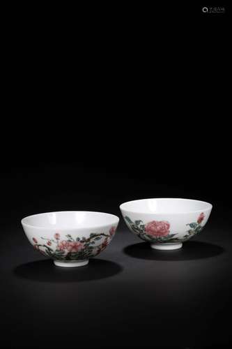 CHINESE SET OF FAMILLE ROSE BOWL, YONGZHENG MARK