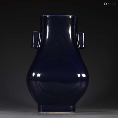 CHINESE BLUE GLAZED VASE, GUANGXU MARK