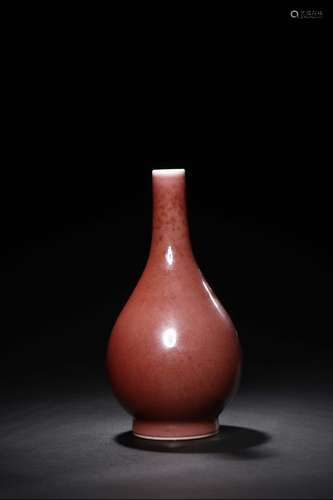 CHINESE RED GLAZED VASE