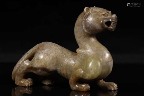 CHINESE HETIAN JADE ANIMAL ORNAMENT