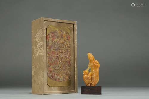 CHINESE SOAPSTONE GUANYIN SEAL