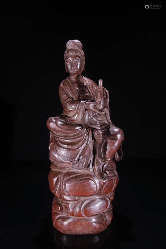 A Bamboo Guanyin Statue