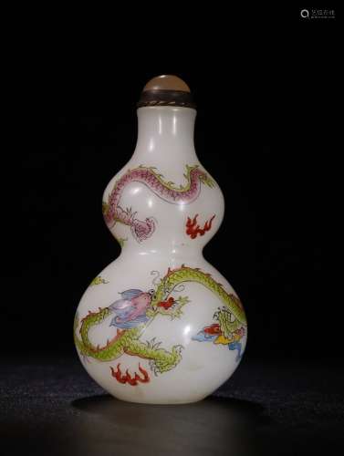 A Colored Glaze Snoof Bottle