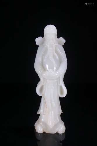 A Hetian Jade Caishen Ornament