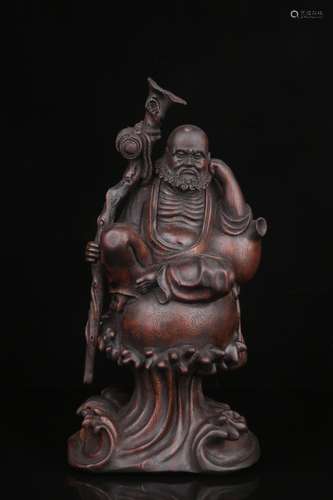 An Agarwood Bodhidharma Ornament