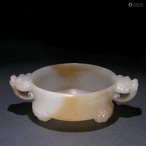 A Hetian Jade Ear Censer