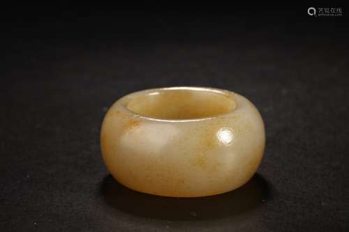 A Hetian Jade Ring With Pattern