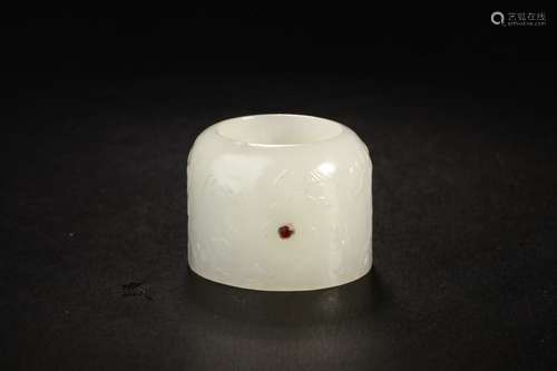 A Hetian Jade Ring With Pattern