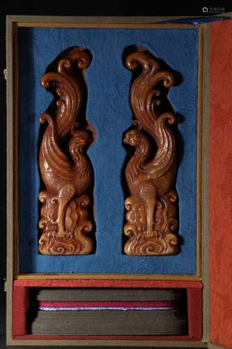 Pair Of Tianhuang Stone Seal Ornaments