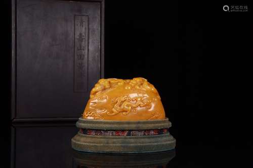 A Tianhuang Stone Dragon Carved Seal