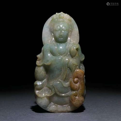 A Jadeite Guanyin Ornament