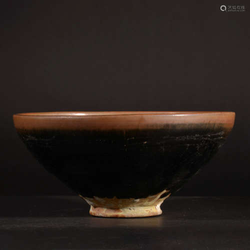 A YAO ZHOU KILN BLACK GLAZE PORCELAIN BOWL