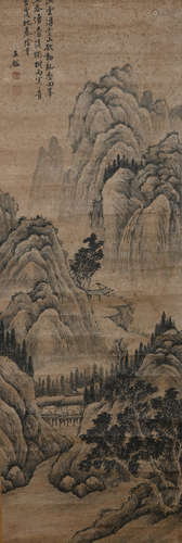 A CHINESE LANDSCAPE PAINTING WANG JIAN MARK