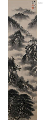 A CHINESE LANDSCAPE PAINTING LIU ZIGU MARK