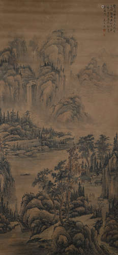 A CHINESE LANDSCAPE PAINTING WU DAZHENG MARK