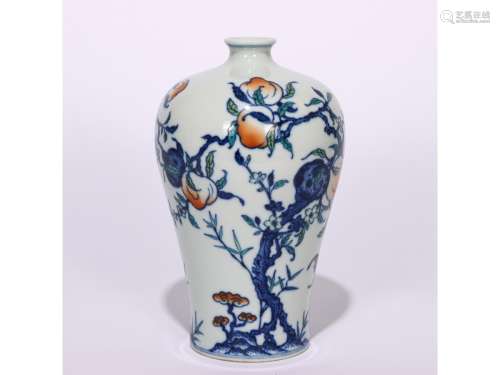 A FAMILLE ROSE MEIPING VASE, QIANLONG MARK